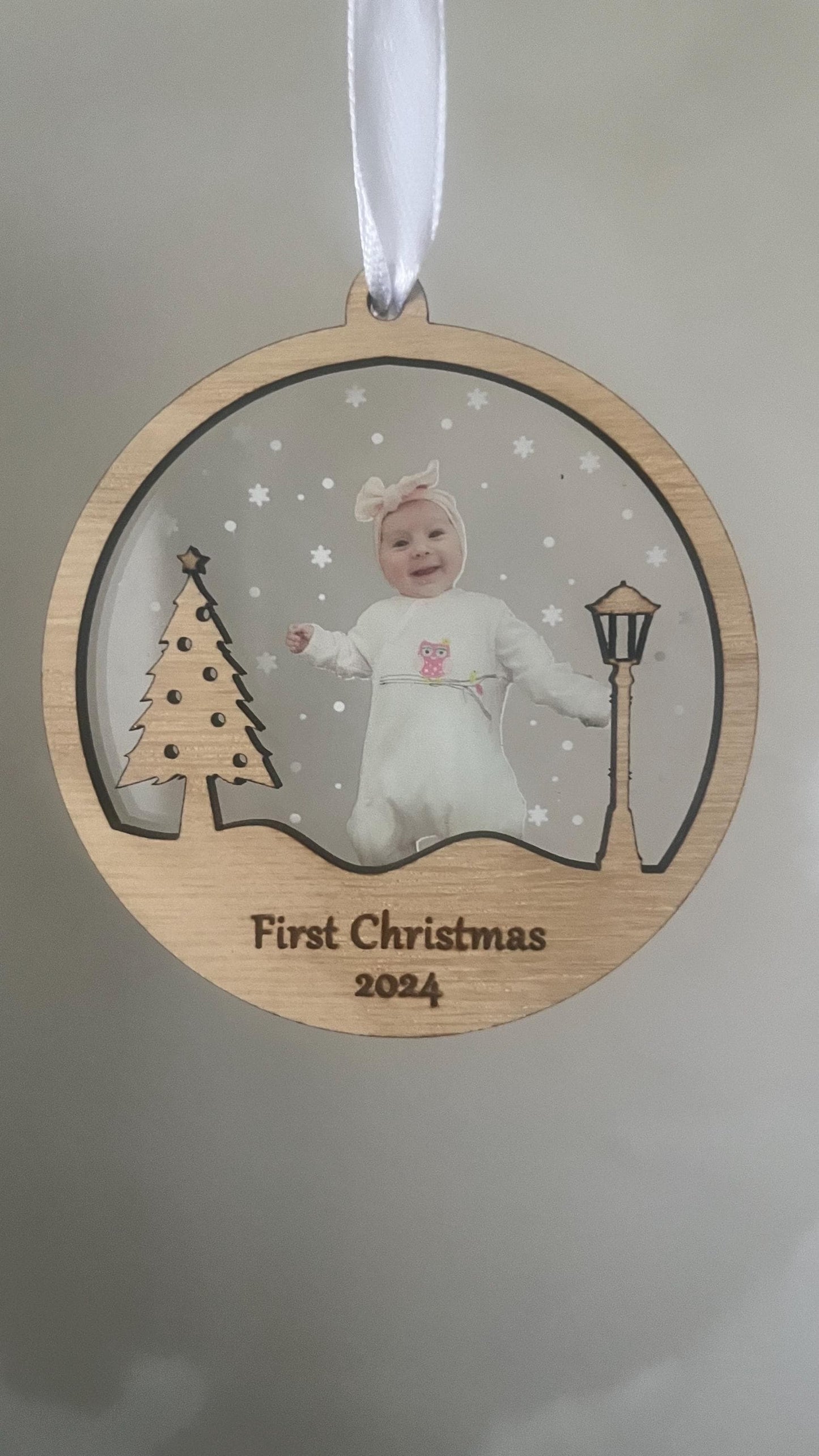Baby’s First Christmas- Photo bauble
