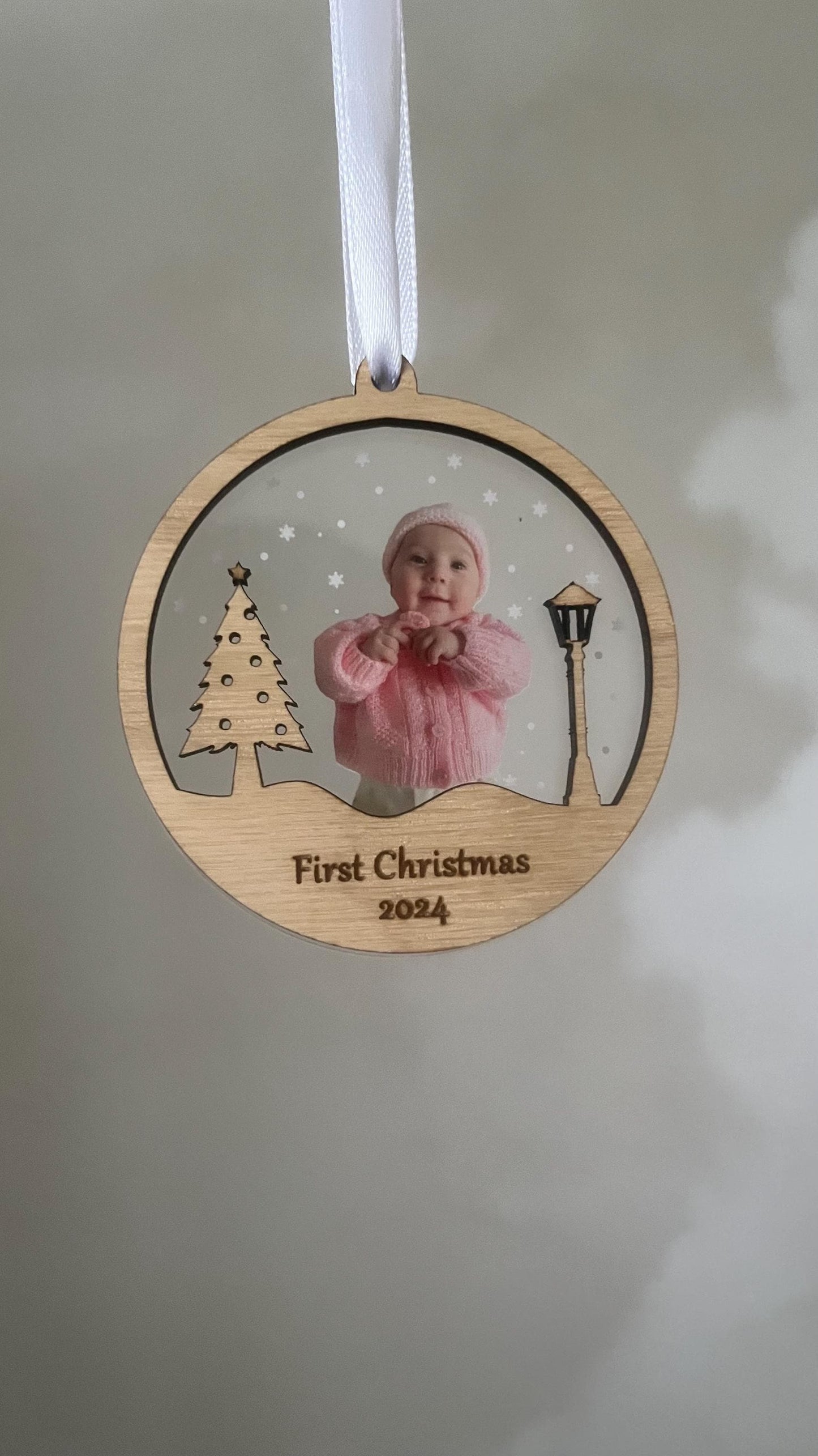 Baby’s First Christmas- Photo bauble
