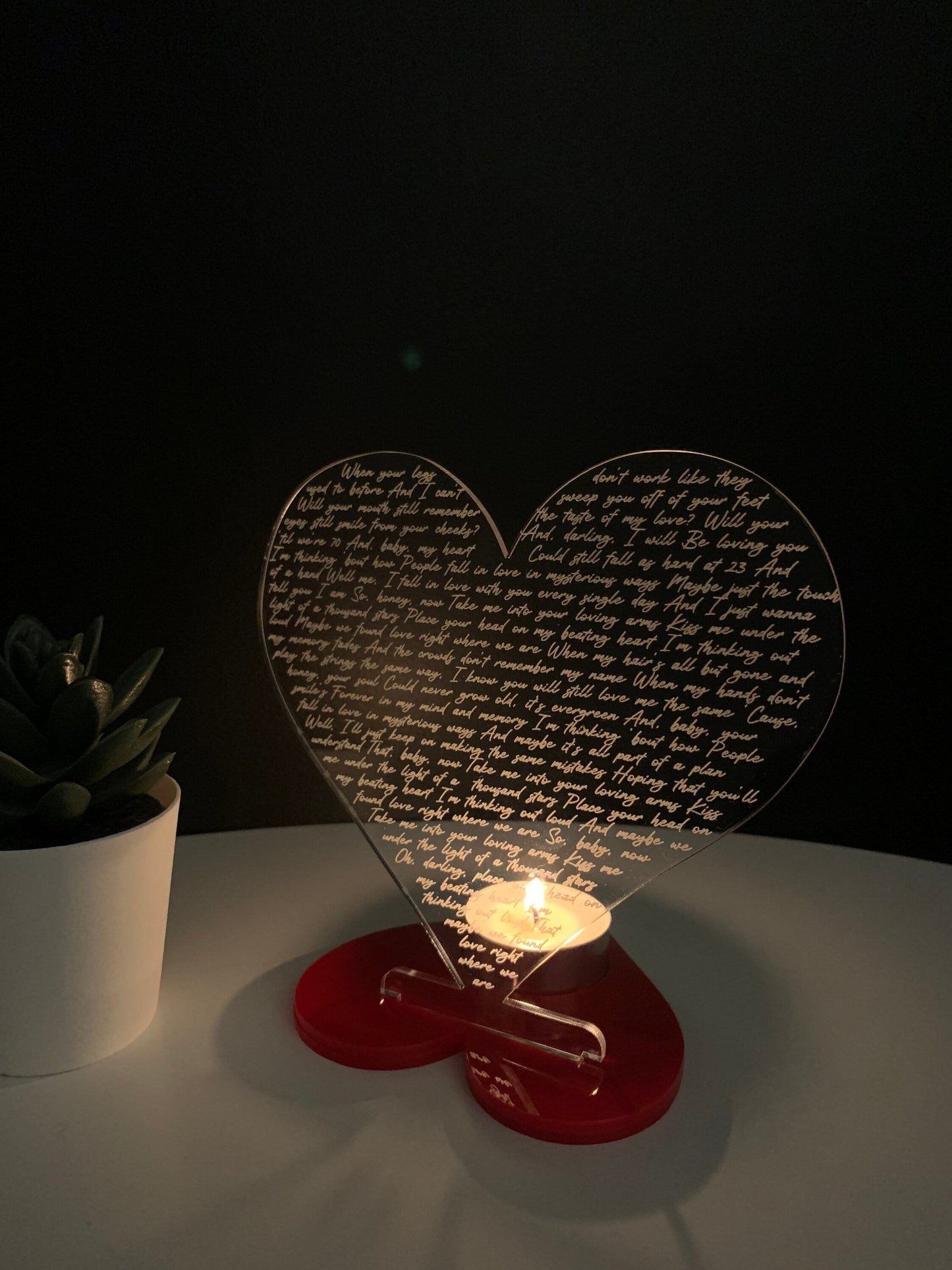 Our song tea light holders