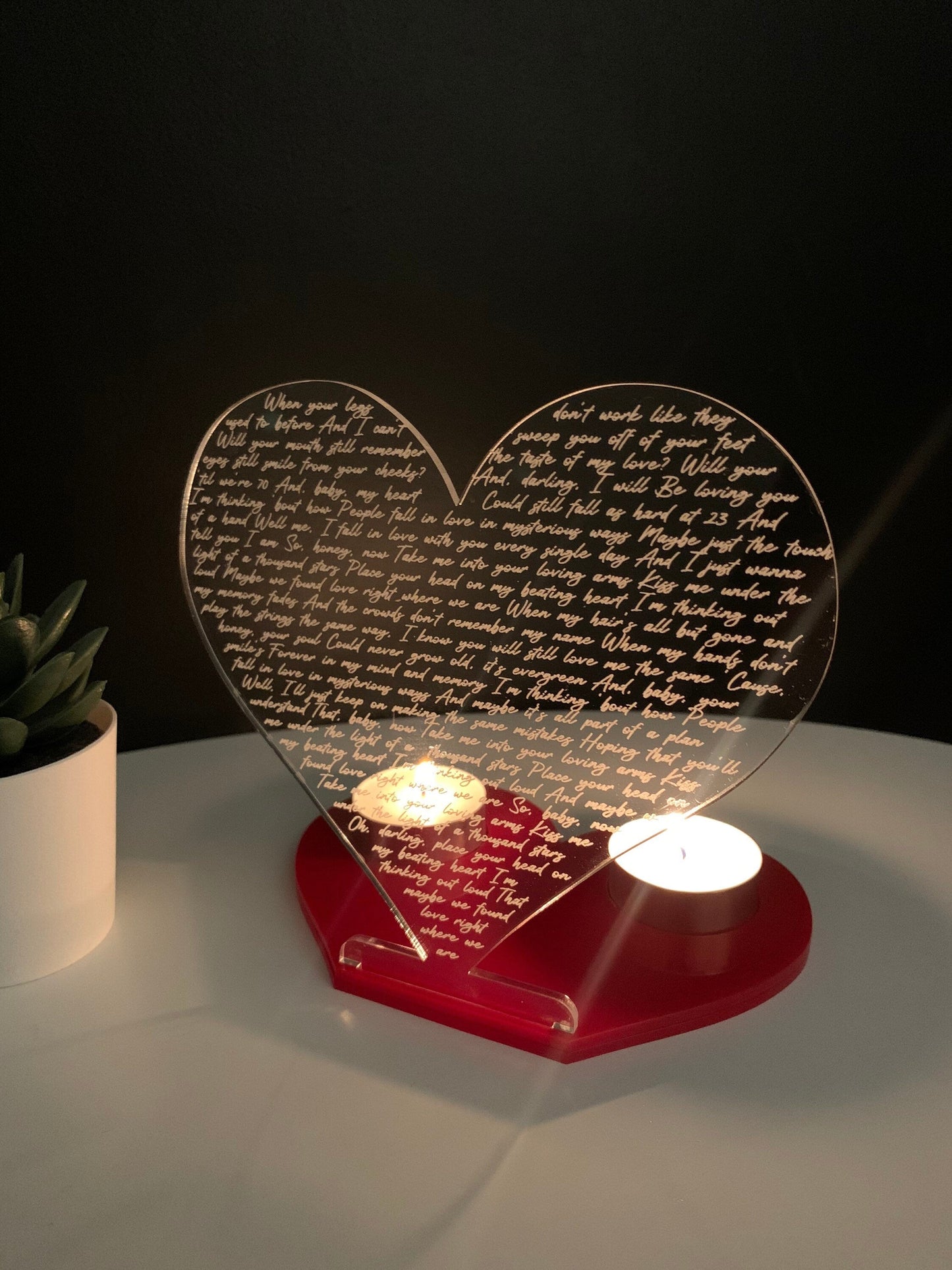 Our song tea light holders