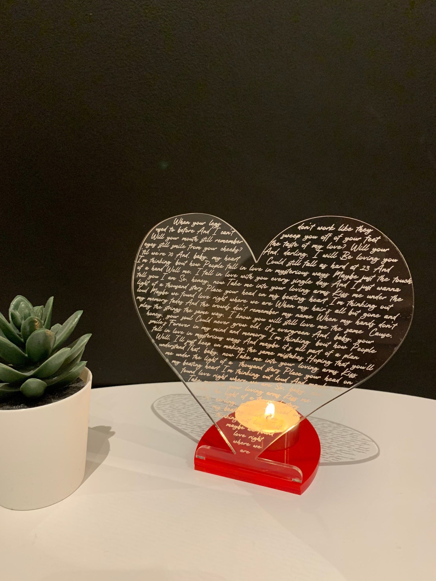 Our song tea light holders