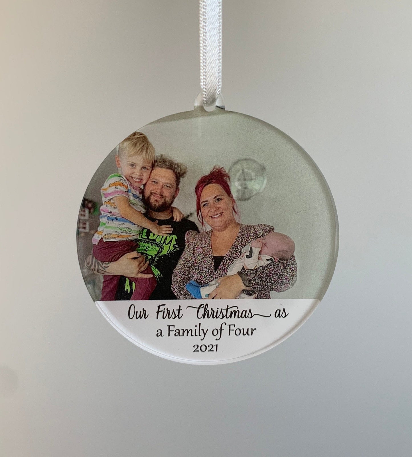 Family photo bauble