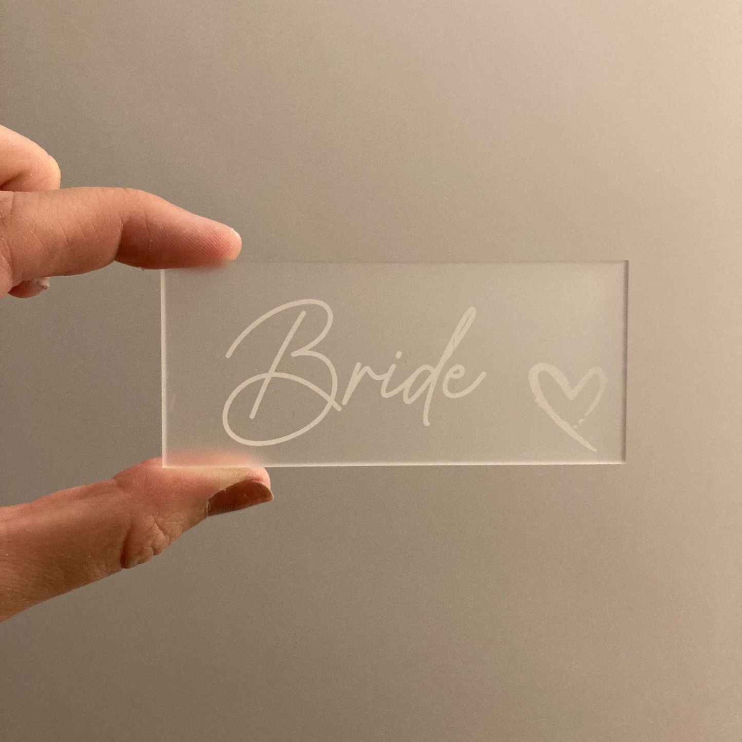 Acrylic Place Names - Wedding/Party/Dinner - Frosted name places- Coloured name places.
