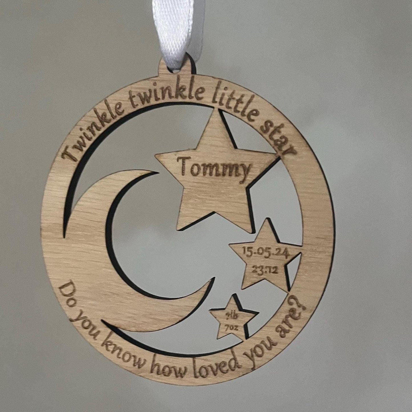 Baby’s First Christmas Bauble - Moon and Stars