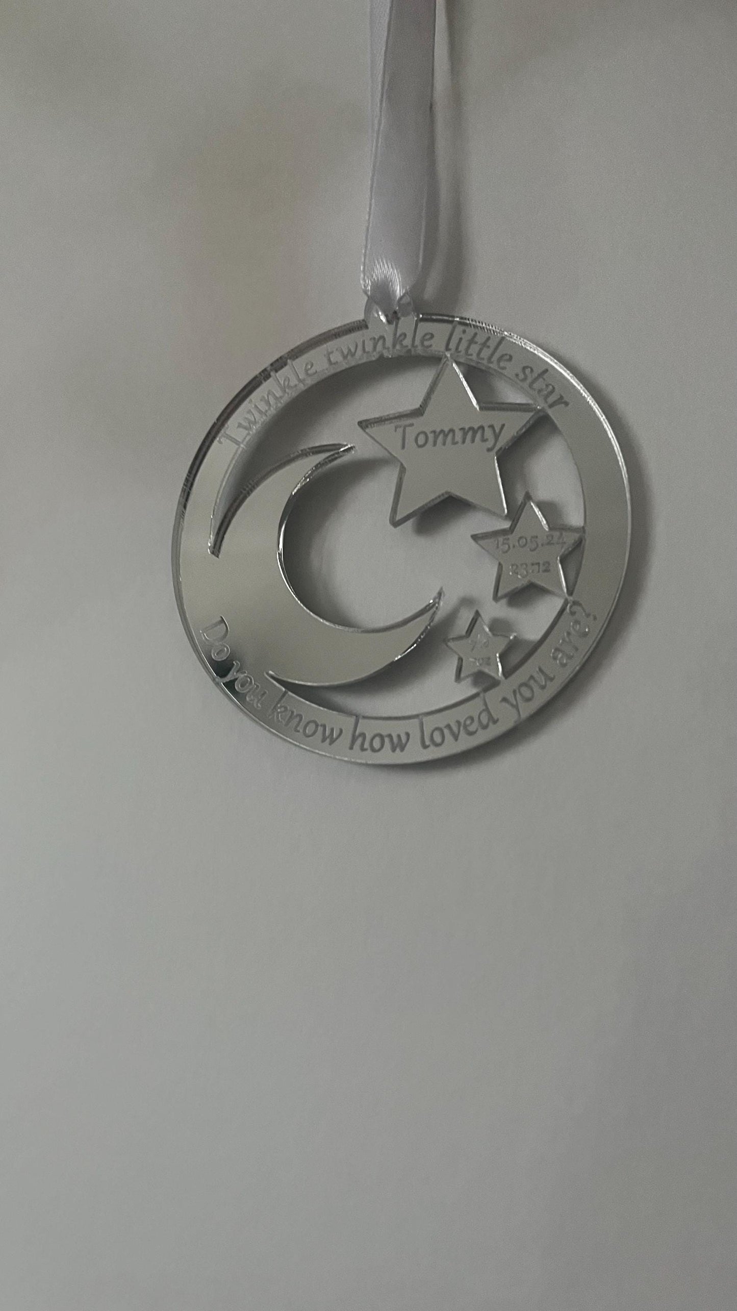 Baby’s First Christmas Bauble - Moon and Stars