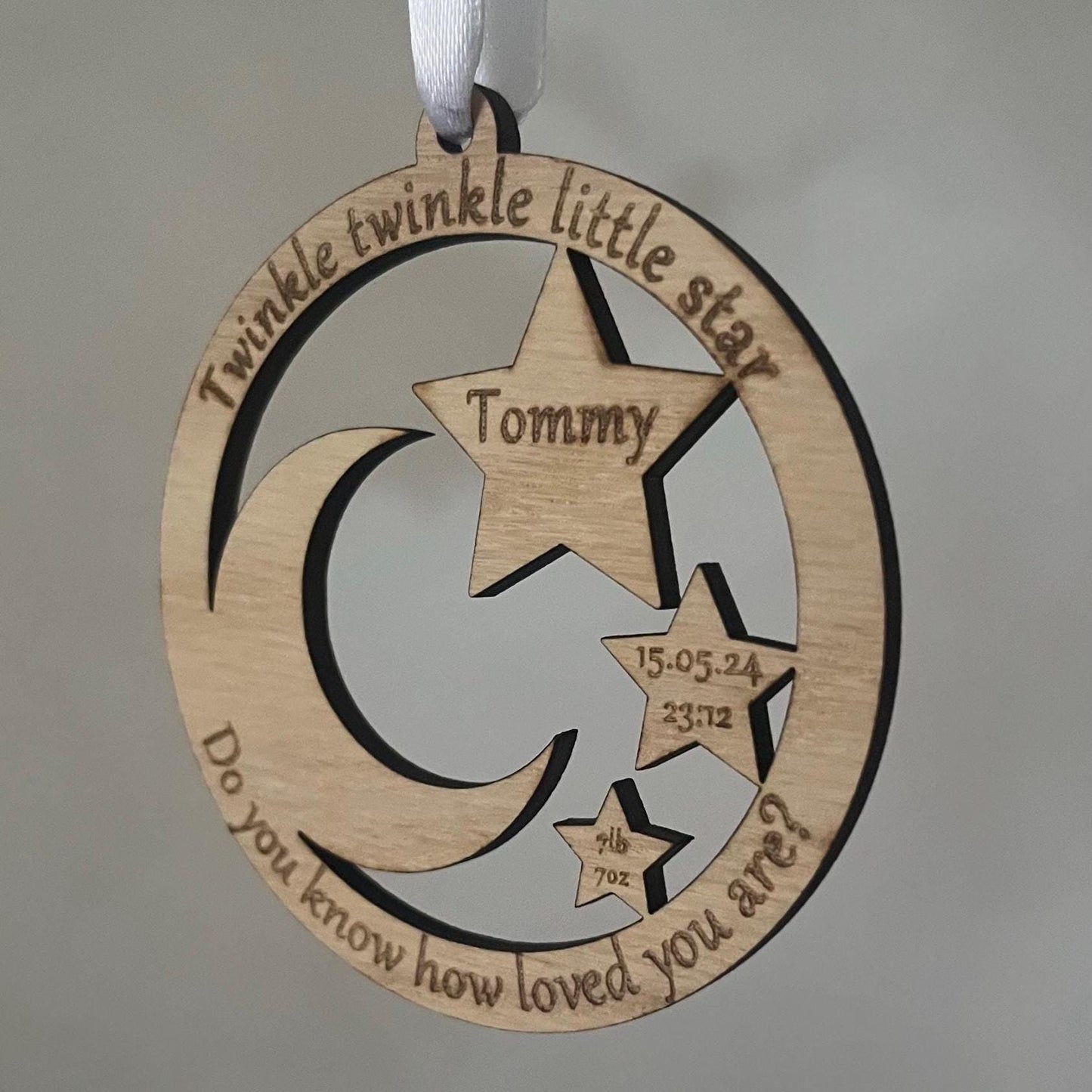 Baby’s First Christmas Bauble - Moon and Stars