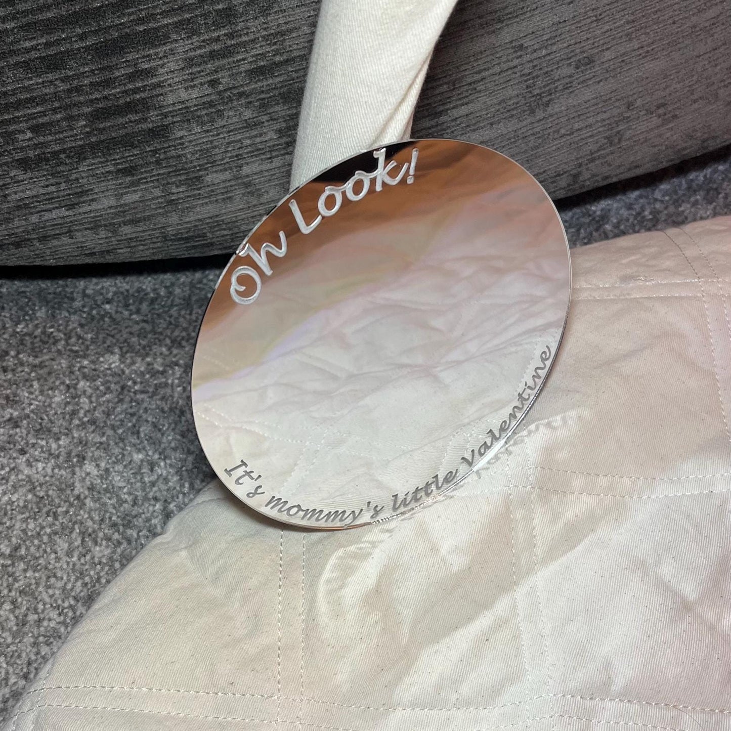 Engraved Baby Mirror – ‘Mommy’s Little Valentine’ Baby Gift