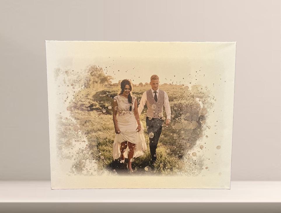 Wedding Watercolour Canvas