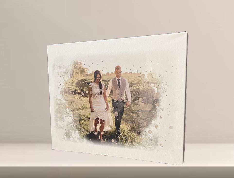 Wedding Watercolour Canvas