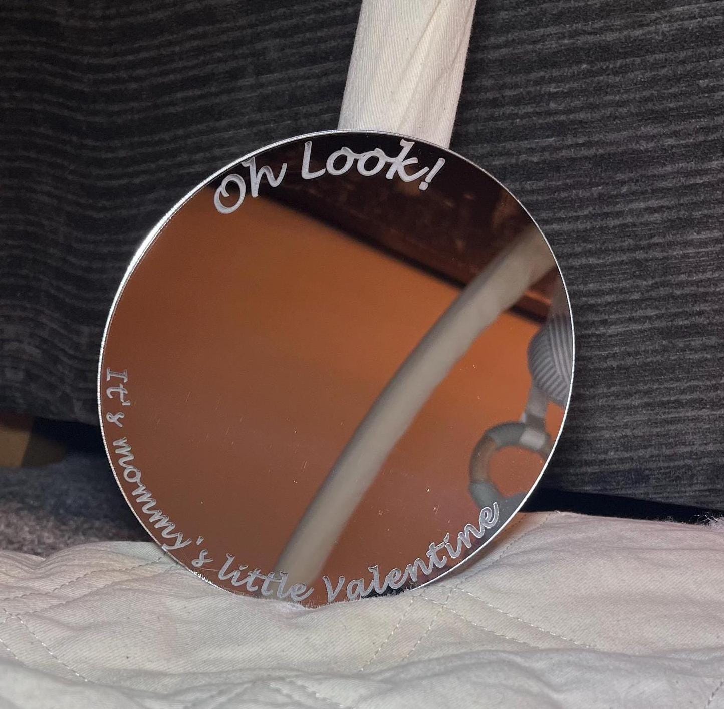 Engraved Baby Mirror – ‘Mommy’s Little Valentine’ Baby Gift