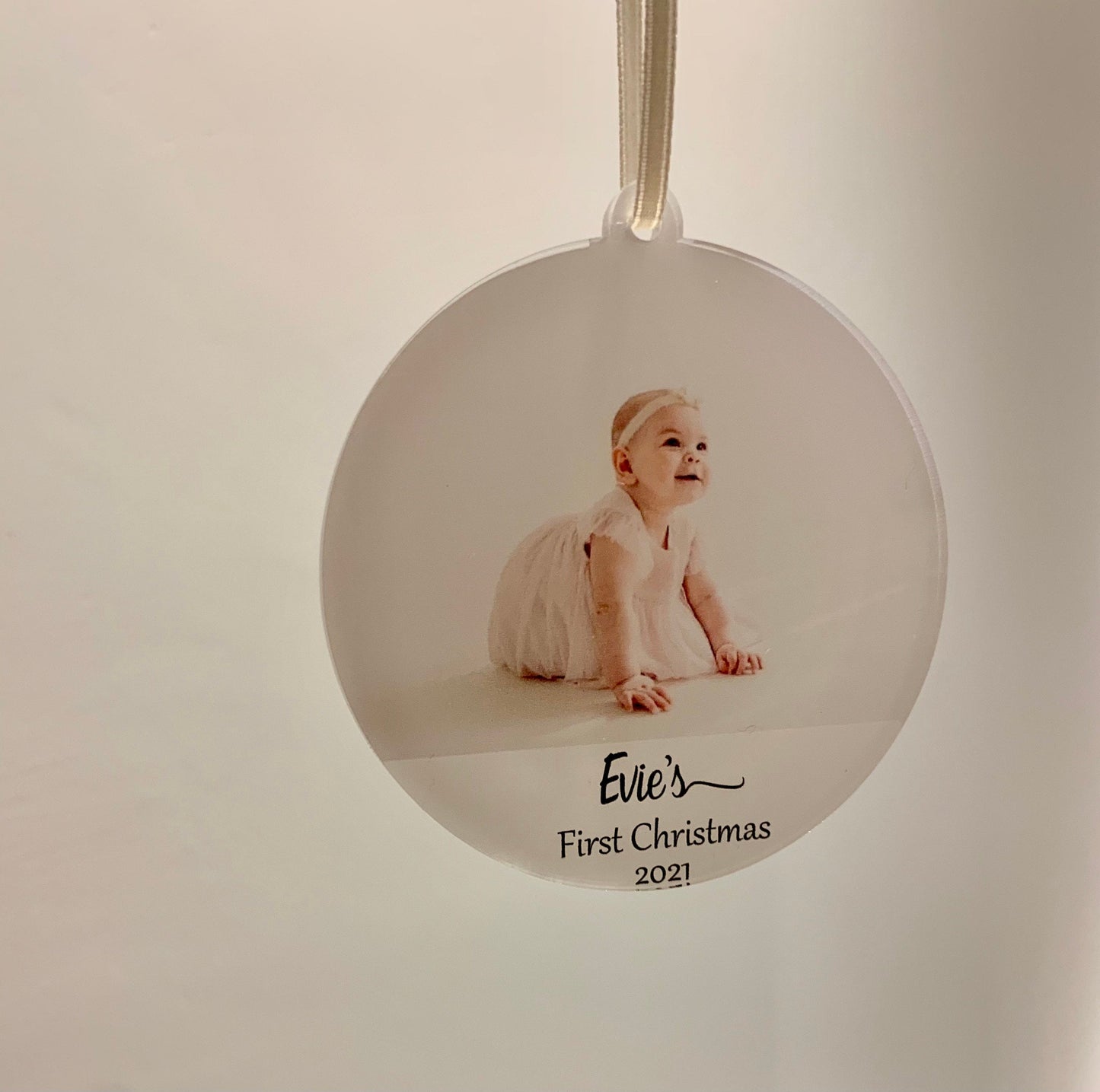 Baby’s First Christmas- Photo bauble