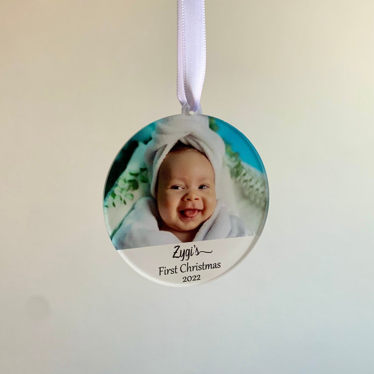 Baby’s First Christmas- Photo bauble