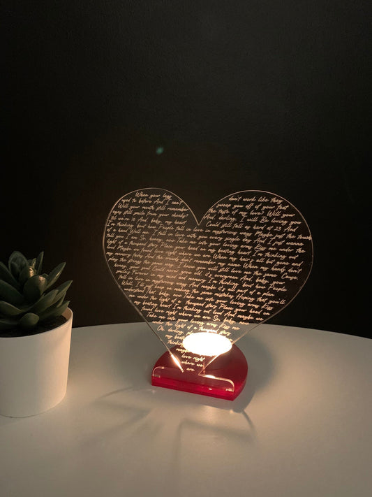 Our song tea light holders for valentines and anniversary gifts