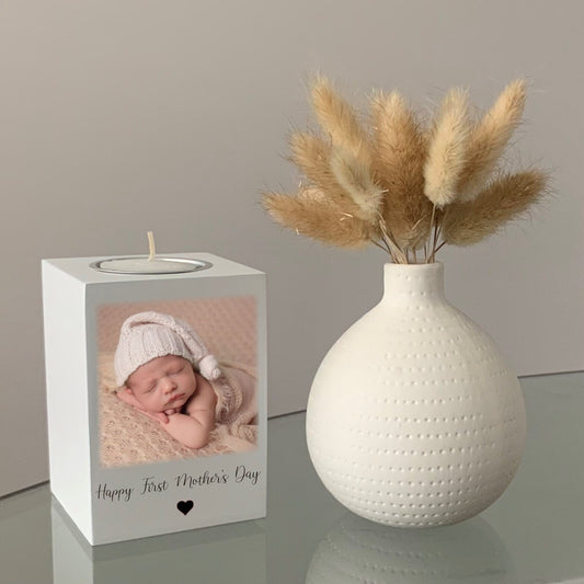 Personalised First Mother's Day Photo Candle