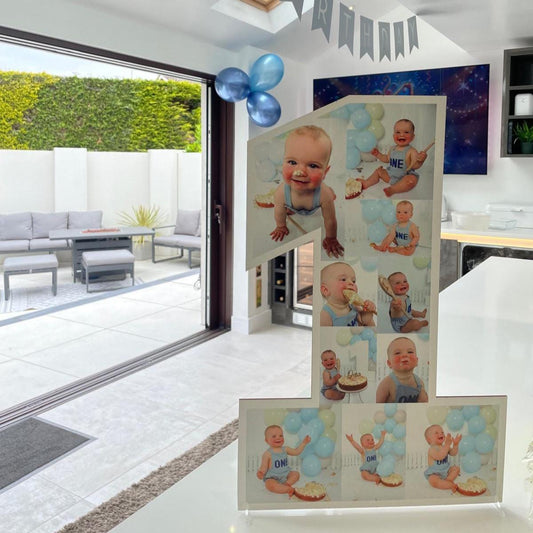 Personalised Birthday Cake Smash Photo Collage Board
